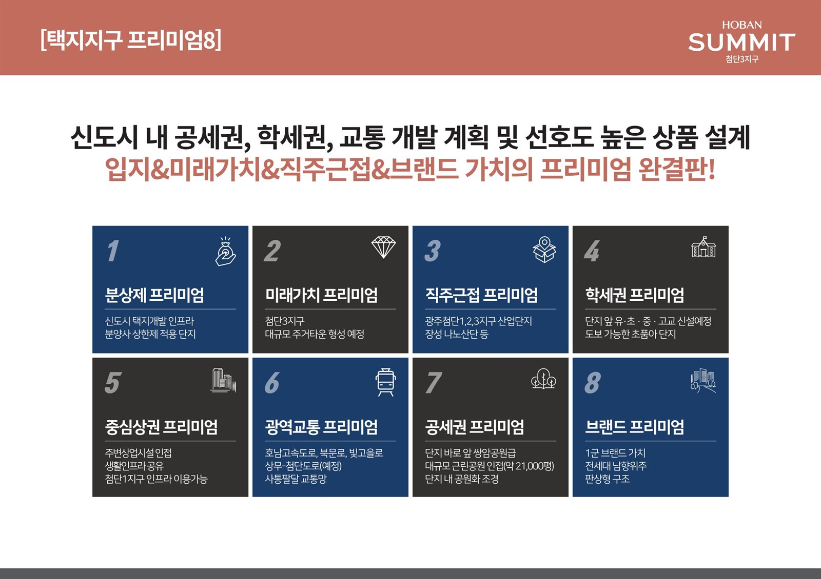 호반써밋 첨단3지구 첨단3지구 택지지구 프리미엄 8가지