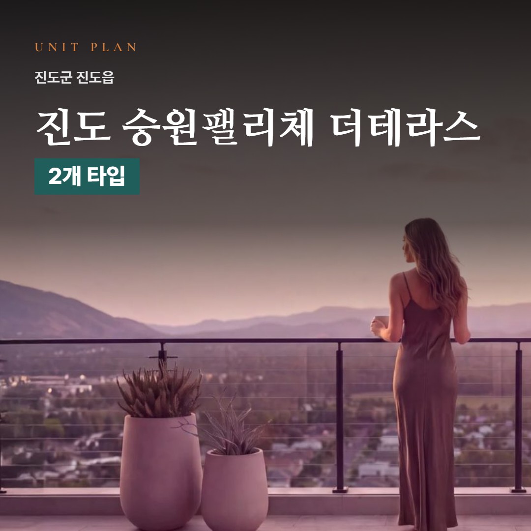 진도 승원팰리체 더테라스 평면도 타입 구성