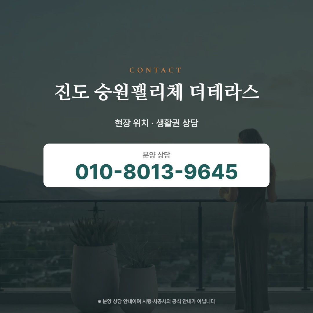 진도 승원팰리체 더테라스 현장 안내
