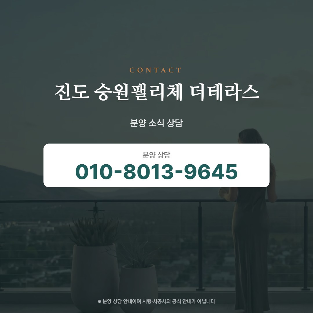진도 승원팰리체 더테라스 분양 소식 상담